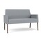 Lesro Mystic Lounge Reception Loveseat, Bronze, RS Fog Upholstery ML1501 - alternate 1